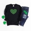 Simply Sage Market Women's Graphic Sweatshirt Shamrock Heart St. Patrick's Day - 3 of 3