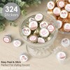 Big Dot of Happiness It's Twin Girls - Pink and Rose Gold Twins Baby Shower Small Round Candy Stickers - Party Favor Labels - 324 Count - 2 of 4