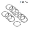 Unique Bargains Stainless Steel Seamless Welded DIY O-Ring Buckles 20 Pcs Silver - 3 of 4