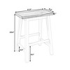 Anybear Farmhouse Rustic 2-piece Counter Height Wood Kitchen Dining Stools for Small Places - 2 of 3