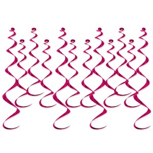 Beistle Metallic Whirls, Assorted Colors, 8-13.5" & 4-25", (24/Pkg) - 1 of 2