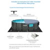 Funsicle 16' x 48" Crystal Vue Oasis Round Frame Above Ground Outdoor Swimming Pool Set with SkimmerPlus Filter Pump, Dark Herringbone - 3 of 4