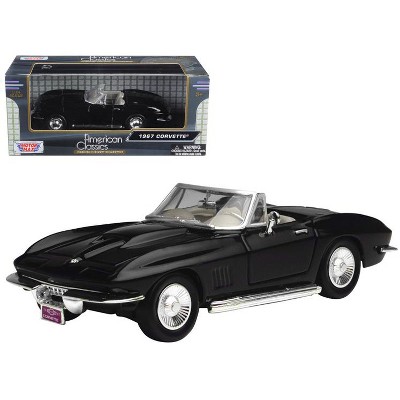 1967 Chevrolet Corvette Convertible Black 1/24 Diecast Model Car by Motormax