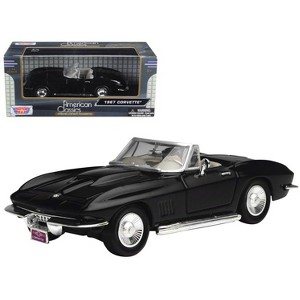 1967 Chevrolet Corvette Convertible Black 1/24 Diecast Model Car by Motormax - 1 of 3