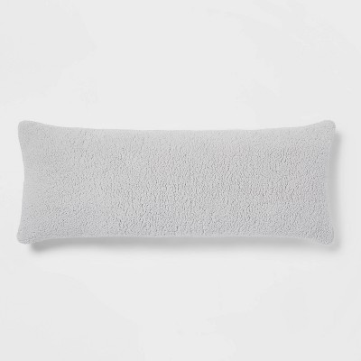Sherpa Body Pillow Light Gray - Room Essentials™
