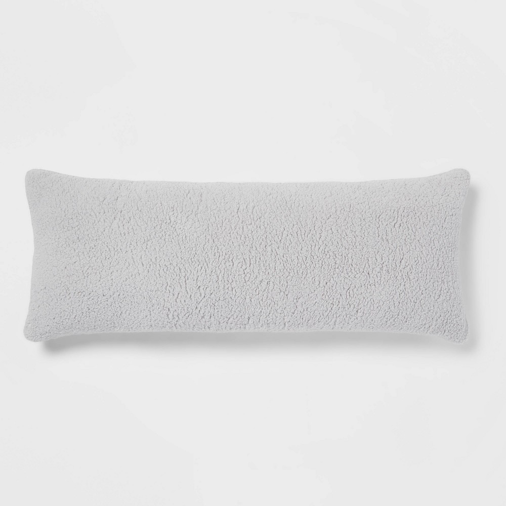 Sherpa Body Pillow Light Gray - Room Essentials