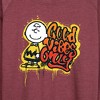 Women's - Peanuts - Good Vibes Only Lightweight French Terry Wide Neck Long Sleeve Shirt - 2 of 4