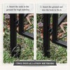 Gulches 85" Garden Arch Arbor, Metal Arch Trellis with Gate, Garden Archway for Climbing Vines, Wedding Ceremony Decoration, Black - 4 of 4