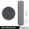 CanDo Plus Round Gray Exercise Fitness Foam Rollers for Muscle Restoration, Massage Therapy, Sport Recovery and Physical Therapy - 2 of 4