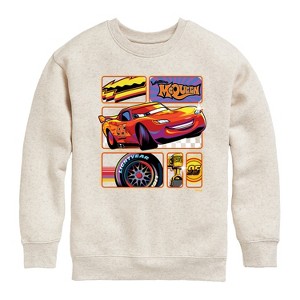 Boys' - Disney - Lightning McQueen Best Trophies Graphic Long Sleeve Fleece Sweatshirt - 1 of 3