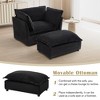 Lycvki 47" Modern Armchair Sofa Chair with Movable Ottoman and Soft Pillows - 4 of 4