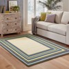 Cozumel Border Patio Rug Ivory/Blue - 2 of 4