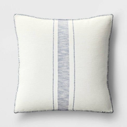 Oversized Quilted Solid Square Pillow Chambray - Threshold™