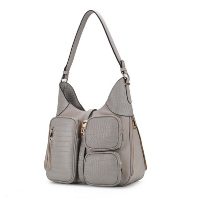 MKF Collection Daphne Crocodile-embossed Vegan Leather Shoulder by Mia K