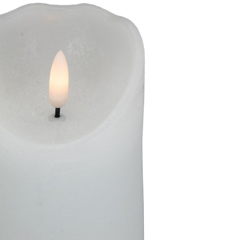 Northlight 4" LED White Flameless Battery Operated Wax Candle, 4 of 6