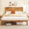 Tangkula Twin/Full/Queen Size Bed Frame w/Headboard Wooden Slats Support 9" Under-bed Storage Space - 4 of 4