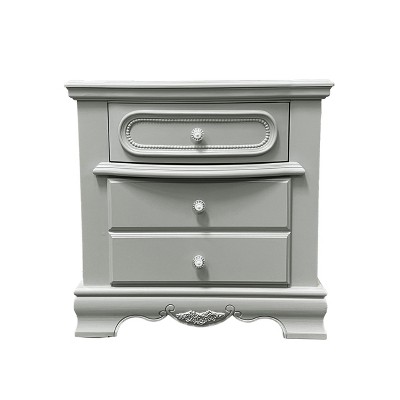 Vynxaria 3-Drawer Nightstand - Wooden Glide Mechanisms, Dovetail Joints, Felt-Lined Top Drawer