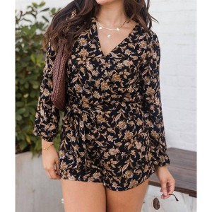 Women's Athena Paisley Tie Romper - Her Entire Name Says Grace - 1 of 4