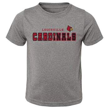 NCAA Louisville Cardinals Boys' Heather Gray Poly T-Shirt