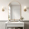 SpassWay Arch Metal Bathroom/Vanity Mirror Decorative Wall Mirror for Living Room Bathroom Bedroom Entryway Black/Gold/Silver - 2 of 4