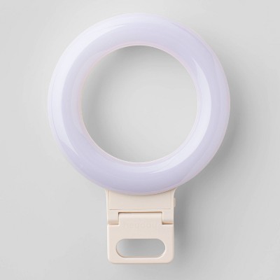 Clip-On Conference Ring Light - heyday&#8482; Stone White