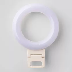 heyday™ Clip-On Conference Ring Light - Stone White
