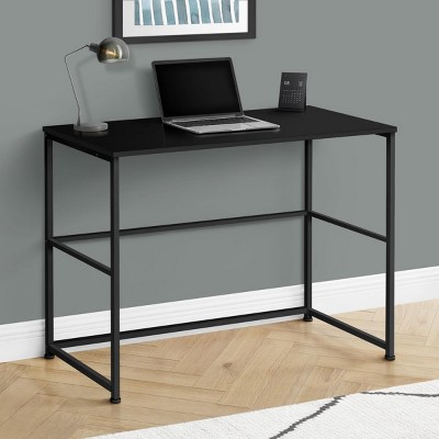 INFURNIC Desks Modern Computer Desk Writing Workstation with Storage Drawers and Metal Legs for Home Office, Black, 40"*19"*30"