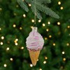 Northlight 4" Vanilla Ice Cream Cone Glass Christmas Ornament - image 2 of 4