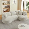 GDFStudio Miles Modern 120.90"W Curved L-Shape Compressed Sectional Sofa - 2 of 4