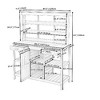 Sapphtopaz 66" Large Farmhouse Outdoor Potting Bench Table, Garden Potting Benches & Tables with 2 Drawers & Cabinet, 4-Tier Shelves Potting Table - 4 of 4