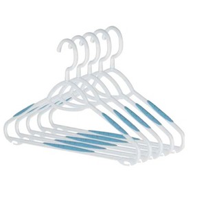 Whitmor 10-1/10 in. H X 2/5 in. W X 16-4/5 in. L Plastic White Sure Grip Hanger - Case of 5 - 1 of 1