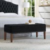 NicBex 48 Inch Storage Ottoman Bench Modern Velvet Bench with Arms, Button Tufted Cushion for Living Room, Bedroom, Entryway - 2 of 4