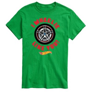 Men's - Hot Wheels - Valentine's I Wheelie Like You Short Sleeve Graphic T-Shirt - 1 of 4