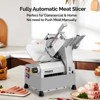 ROVSUN 550W Automatic Meat Slicer with 10" Carbon Steel Blade & Adjustable Thickness(0-17mm) for Home and Commercial - 3 of 4