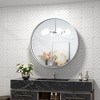 Keonjinn Metal Framed LED Round Frontlit Bathroom Vanity Wall Mirror, 3 Color Temperatures Dimmable, Anti-Fog - 2 of 4