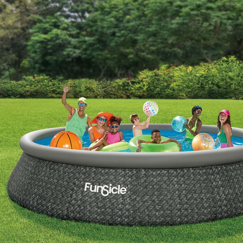 Funsicle QuickSet Round Inflatable Ring Top Outdoor Above Ground Swimming Pool Set with Pump and Cartridge Filter, 2 of 7