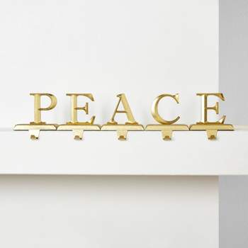 5pk Metal PEACE Christmas Stocking Holder - Wondershop™