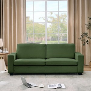 83" Corduroy Loveseat Sofa for Living Room,Spacious 3-Seater Couches with Deep Seats&Wide Armrest&Removable Cushion - 1 of 4