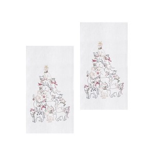 C&F Home Cat Christmas Tree Flour Sack Kitchen Dishtowel Set of 2 - 1 of 4
