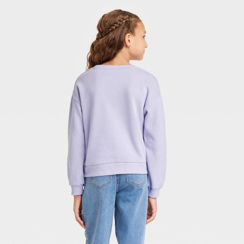 Girls' Sonic the Hedgehog Dreamy Fleece Pullover Sweatshirt - Lilac Purple, 2 of 4