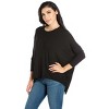 24seven Comfort Apparel Womens Oversized Long Sleeve Dolman Top - 2 of 4