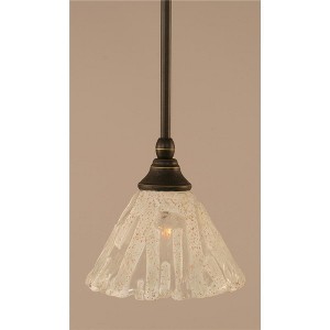 Toltec Lighting Any 1 - Light Pendant in  Dark Granite with 7" Italian Ice Shade - 1 of 1