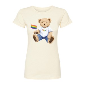 Women's - Instant Message - Pride Teddy Bear Fitted Graphic T-Shirt - 1 of 4