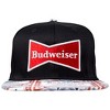 Adult Budweiser Beer Label Brim Adjustable Snapback Hat - 2 of 4