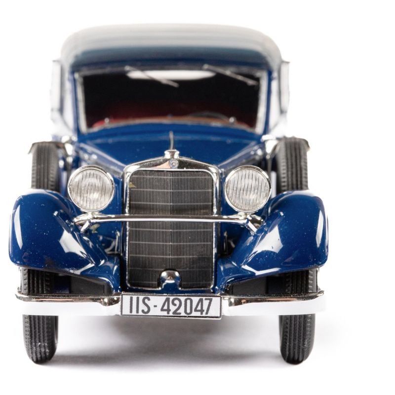 1933-37 Mercedes-Benz 290 W18 Cabriolet D (Top Up) Dark Blue with Black Top Limited Ed to 250 pcs 1/43 Model Car by Esval Models, 4 of 6