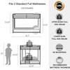 ZevemomoFull Over Full Bunk Bed for Kids,Metal Low Bed Frame with Built-in Ladder,High Top Protect,Floor Bed Bottom Bunk,No Boxing Spring Needed,Black - 4 of 4
