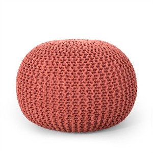XINGHANZHENXUAN Round Pouf Ottoman, Versatile Floor Cushion with 200lb Capacity - 1 of 4