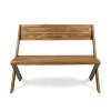 Modern Slat Design Gaylor Bench for outdoor dining and backyard-Christopher Knight Home - 4 of 4