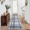 Washable Modern Geometric Rug Non Slip Low Pile Rug Soft Contemporary Throw Floor Cover Foldable Indoor Carpet for Living Room Bedroom Playroom - 2 of 4