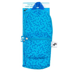 Mini Backpack Pencil Case Blue - Yoobi , Blue Stripe
